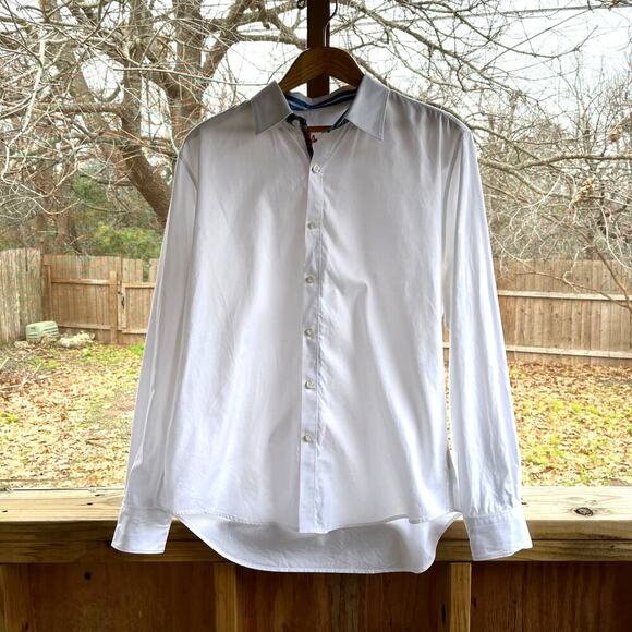 Robert Graham Men's White Classic Button Down Dress Shirt Size XL - Picture 1 of 8